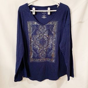 NWT Sonoma Navy Long Sleeve Shirt